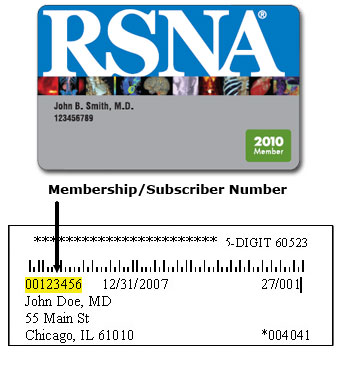 Sample membership card and mailing label